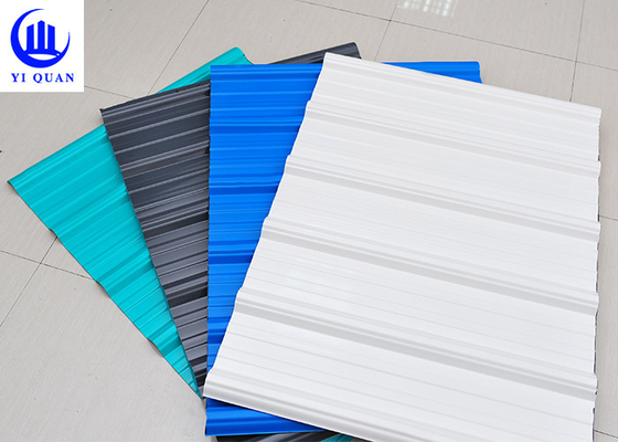 Waterproof Heat Insulation PVC Plastic Roof Tile For Chemical Factory School
