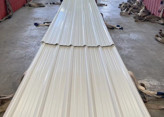 Good Weather Resistance Plastic Pvc Roof Tiles 930mm Width Trapezoidal Shape