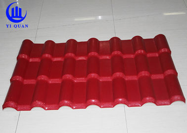 Lightweight Curved Bamboo Roofing Sheets ASA Synthetic Resin Roof Tile Spanish Villa